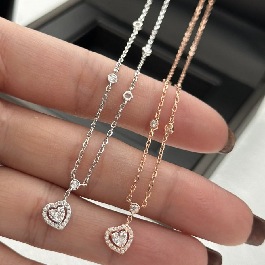 [Ornora Jewelry]JOY HEART DIAMOND NECKLACE