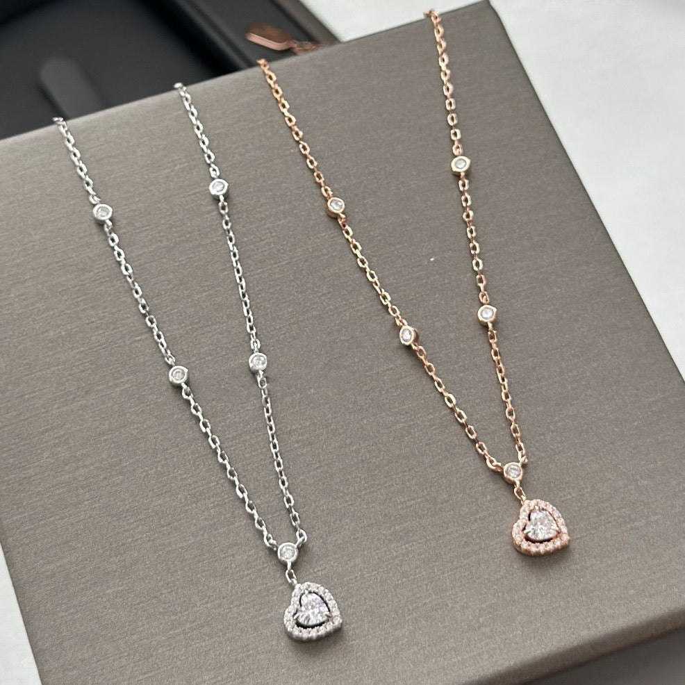 [Ornora Jewelry]JOY HEART DIAMOND NECKLACE