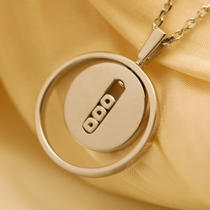 [Ornora Jewelry]LUCKY MOVE MM SILVER DIAMOND NECKLACE
