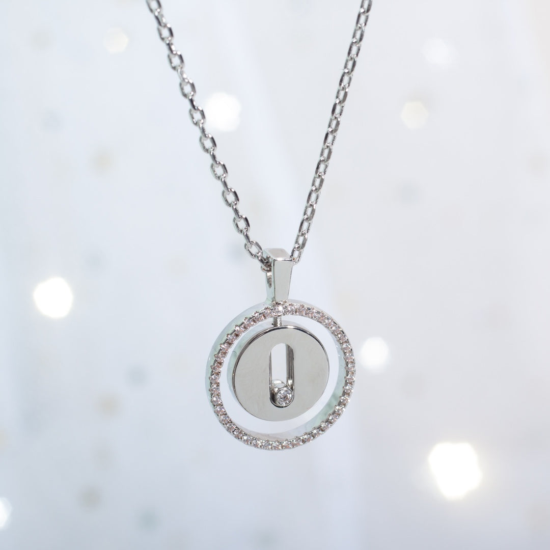 [Ornora Jewelry]LUCKY MOVE PM NECKLACE SILVER DIAMOND
