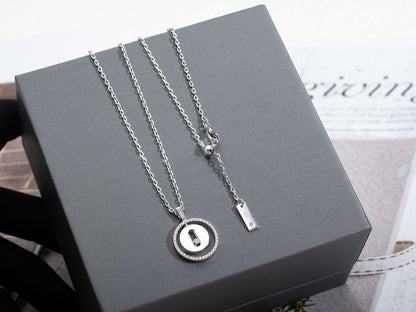 [Ornora Jewelry]LUCKY MOVE PM NECKLACE SILVER DIAMOND