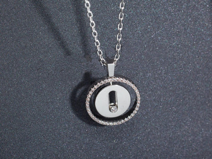 [Ornora Jewelry]LUCKY MOVE PM NECKLACE SILVER DIAMOND