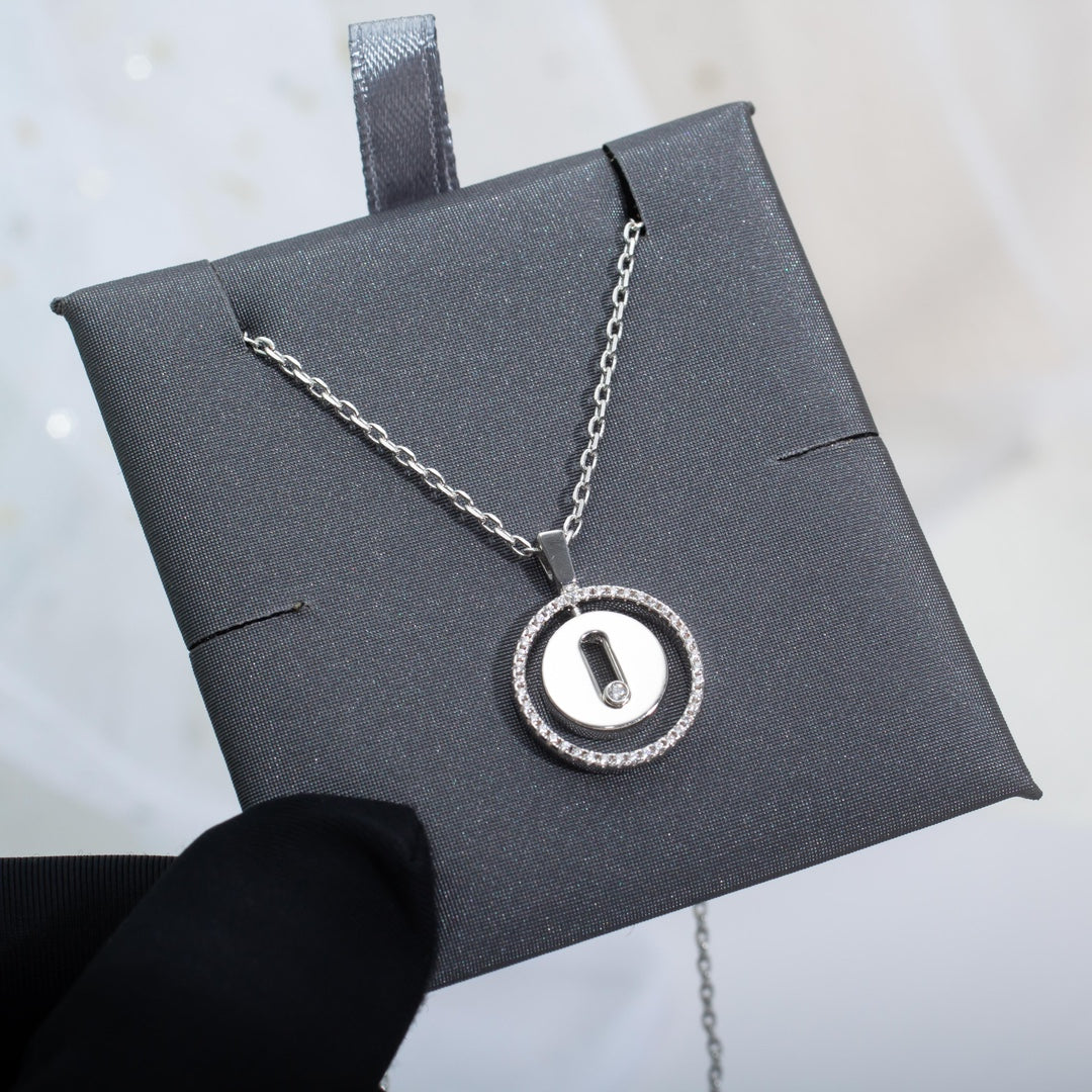 [Ornora Jewelry]LUCKY MOVE PM NECKLACE SILVER DIAMOND