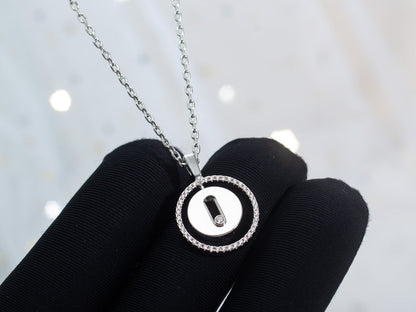 [Ornora Jewelry]LUCKY MOVE PM NECKLACE SILVER DIAMOND