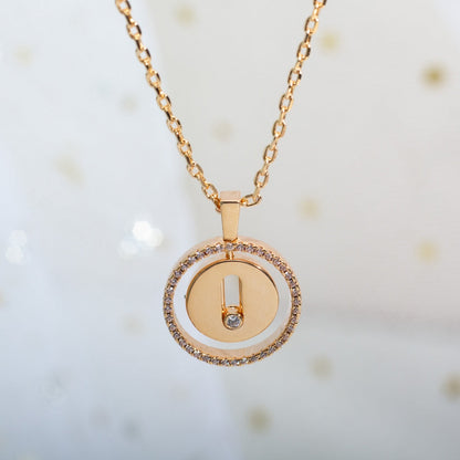 [Ornora Jewelry]LUCKY MOVE PM NECKLACE PINK GOLD DIAMOND