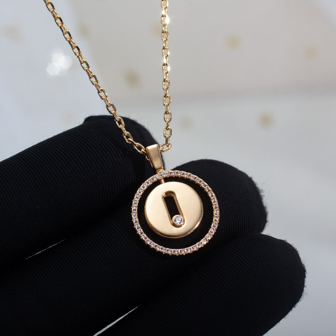 [Ornora Jewelry]LUCKY MOVE PM NECKLACE PINK GOLD DIAMOND