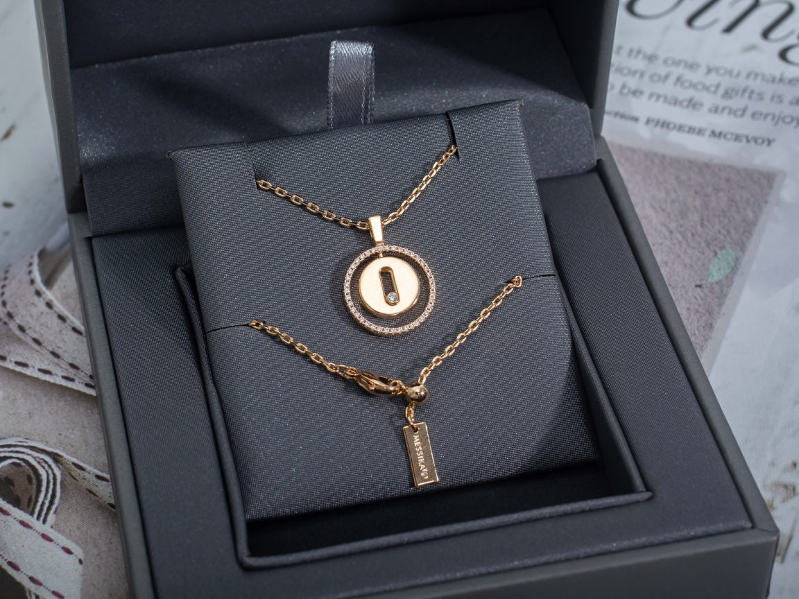 [Ornora Jewelry]LUCKY MOVE PM NECKLACE PINK GOLD DIAMOND