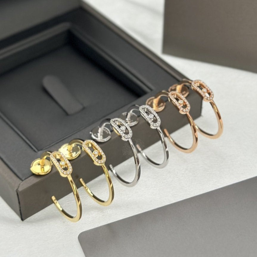 [Ornora Jewelry]CREOLES MOVE UNO PM DIAMOND EARRINGS