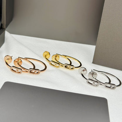 [Ornora Jewelry]CREOLES MOVE UNO PM DIAMOND EARRINGS
