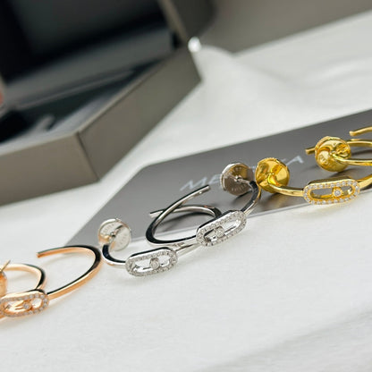 [Ornora Jewelry]CREOLES MOVE UNO PM DIAMOND EARRINGS
