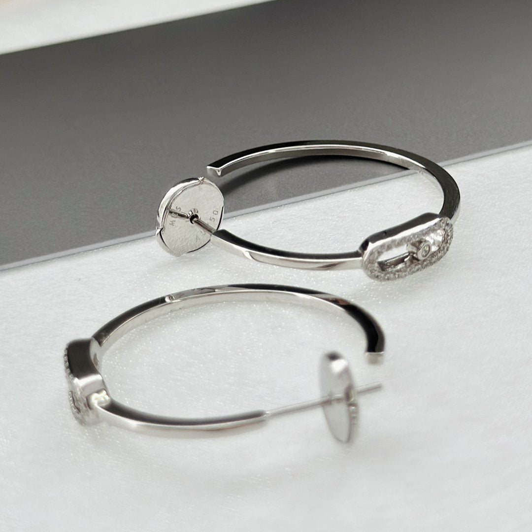[Ornora Jewelry]CREOLES MOVE UNO PM DIAMOND EARRINGS