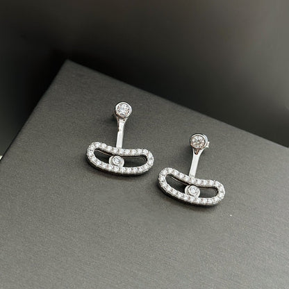 [Ornora Jewelry]MOVE UNO SILVER DIAMOND EARRINGS