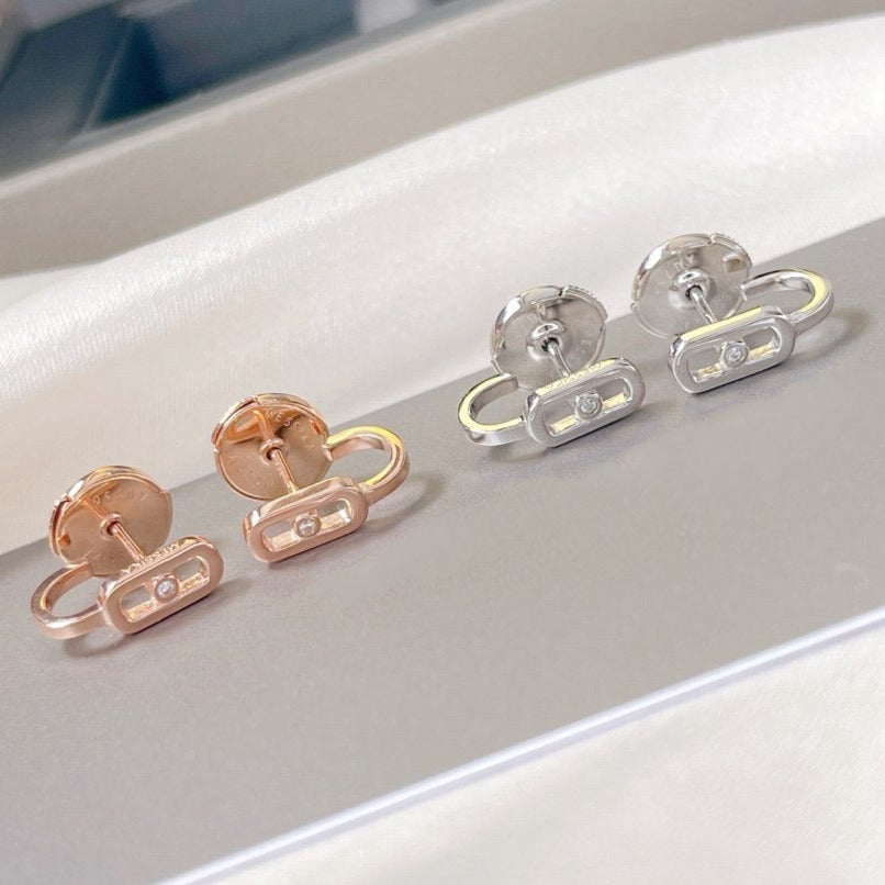 [Ornora Jewelry]CREOLES MOVE UNO MINI 1 DIAMOND EARRINGS