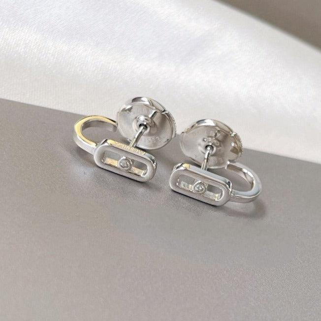 [Ornora Jewelry]CREOLES MOVE UNO MINI 1 DIAMOND EARRINGS