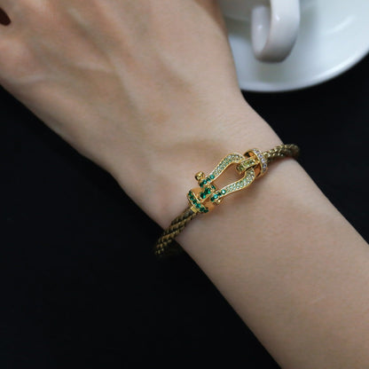 [Ornora Jewelry]FORCE 10 GOLD GREEN DIAMOND PAVED