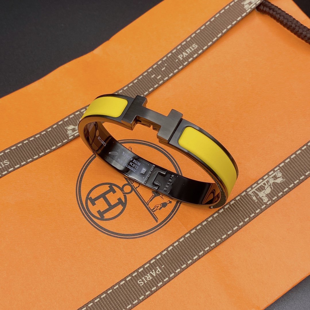 [Ornora Jewelry]CLIC HM SO BLACK YELLOW BRACELET