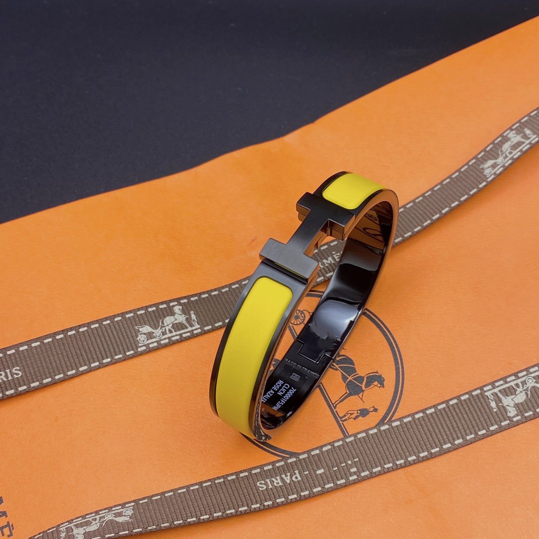 [Ornora Jewelry]CLIC HM SO BLACK YELLOW BRACELET