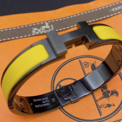 [Ornora Jewelry]CLIC HM SO BLACK YELLOW BRACELET