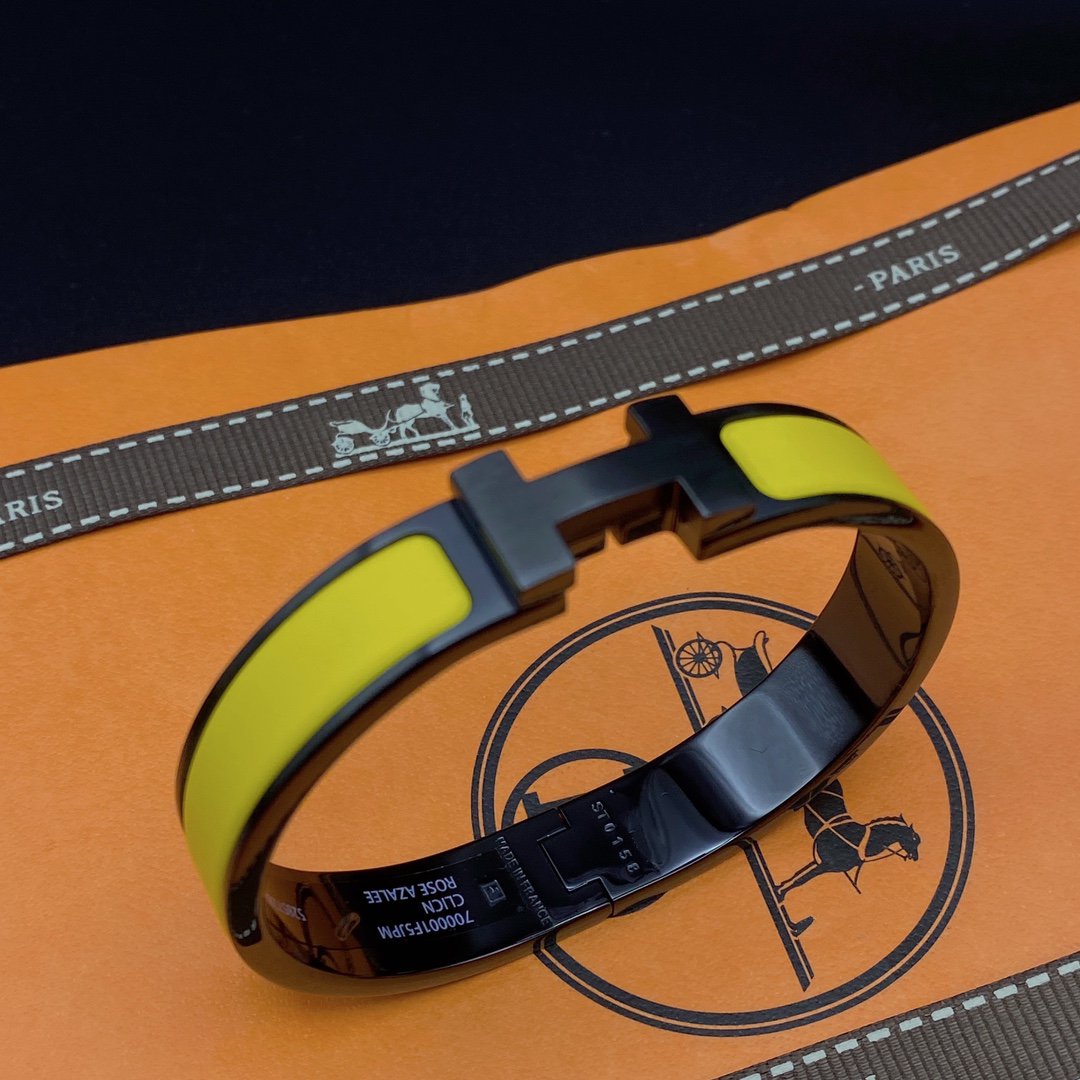 [Ornora Jewelry]CLIC HM SO BLACK YELLOW BRACELET