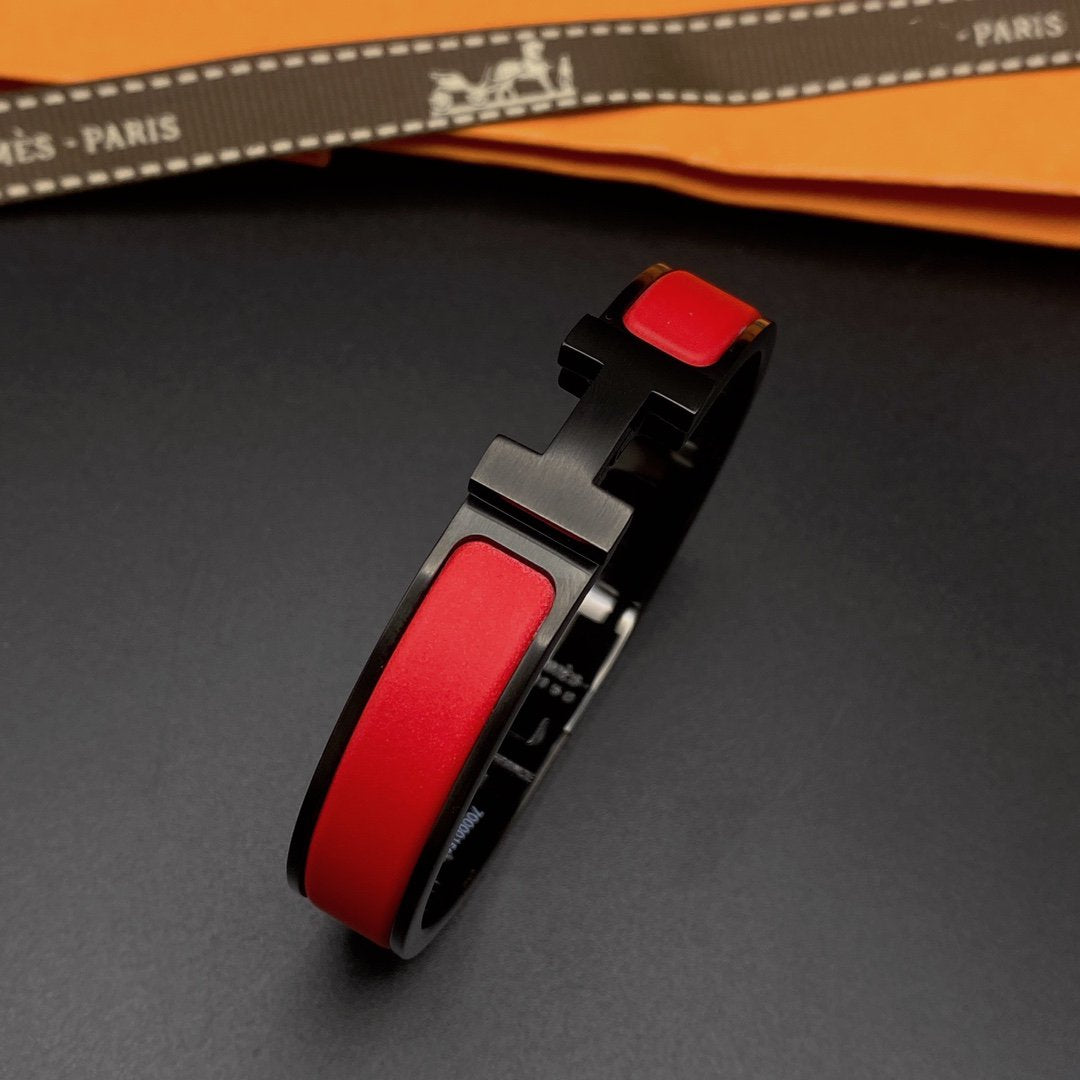 [Ornora Jewelry]CLIC HM SO BLACK RED BRACELET
