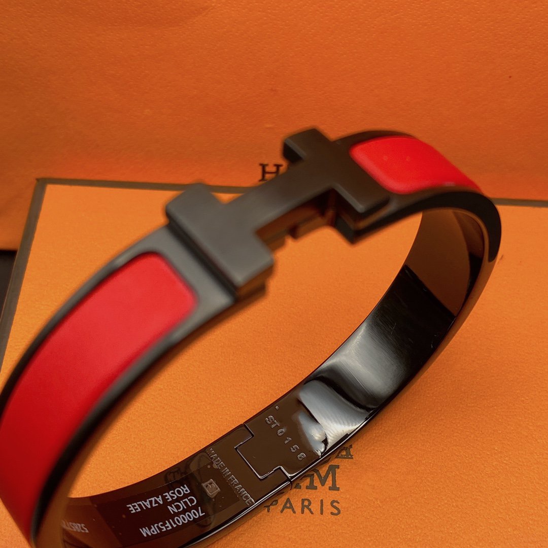 [Ornora Jewelry]CLIC HM SO BLACK RED BRACELET