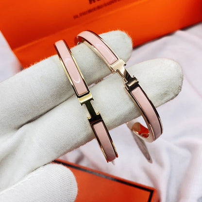[Ornora Jewelry]CLASSIC HM CLIC  PINK 8MM ENAMEL BRACELET