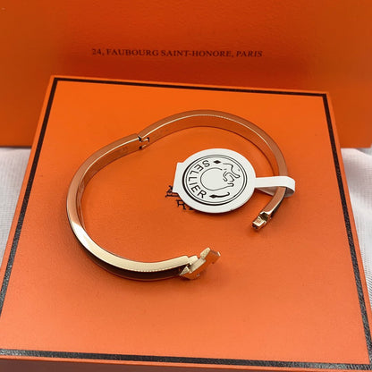 [Ornora Jewelry]CLASSIC HM CLIC BLACK 8MM ENAMEL BRACELET