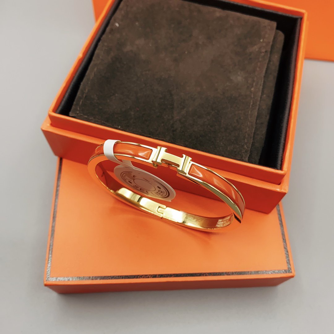 [Ornora Jewelry]CLASSIC HM CLIC RED 8MM ENAMEL BRACELET
