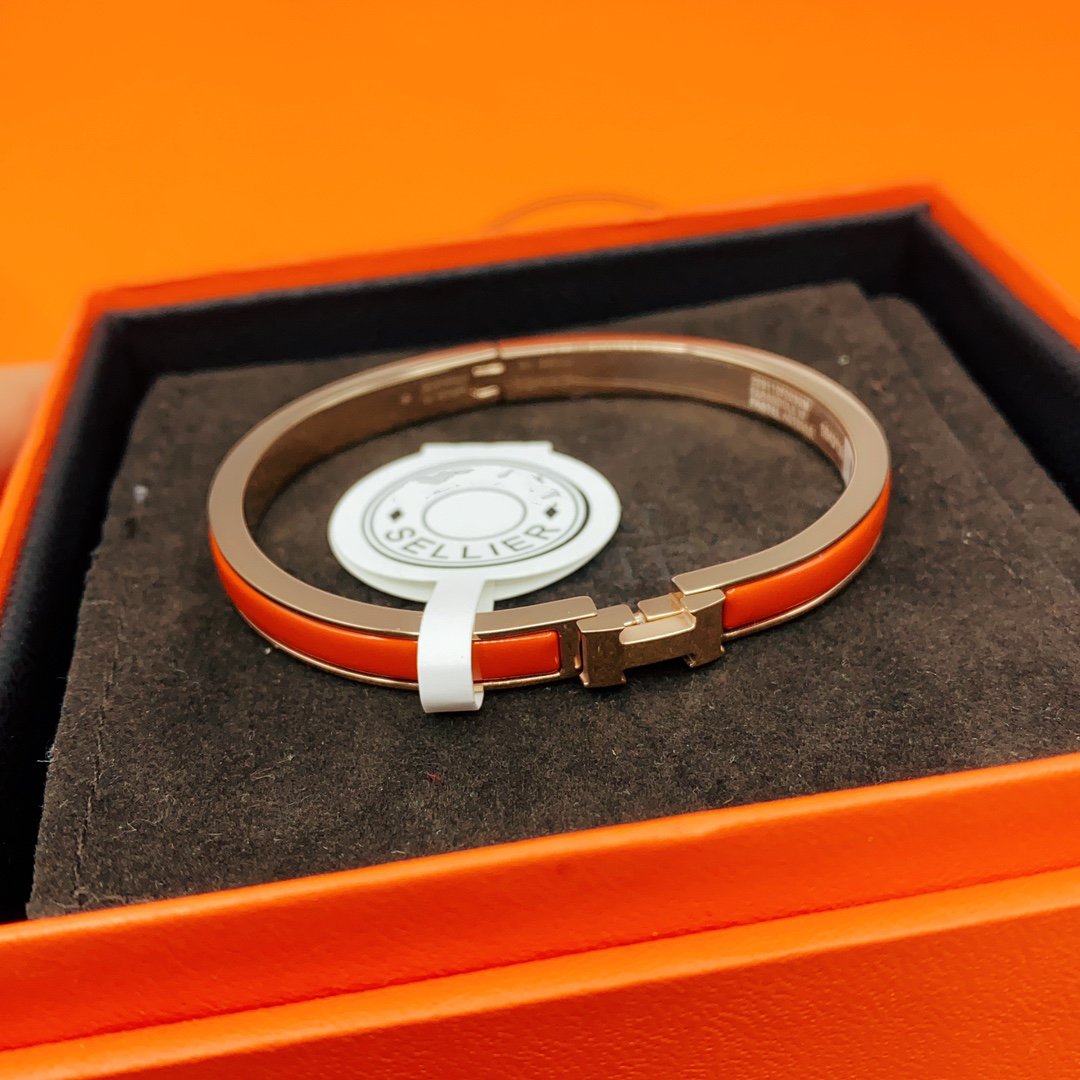 [Ornora Jewelry]CLASSIC HM CLIC RED 8MM ENAMEL BRACELET