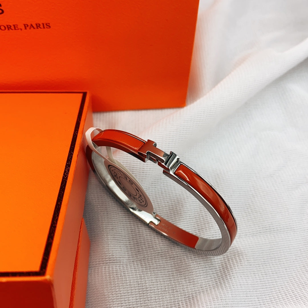 [Ornora Jewelry]CLASSIC HM CLIC RED 8MM ENAMEL BRACELET