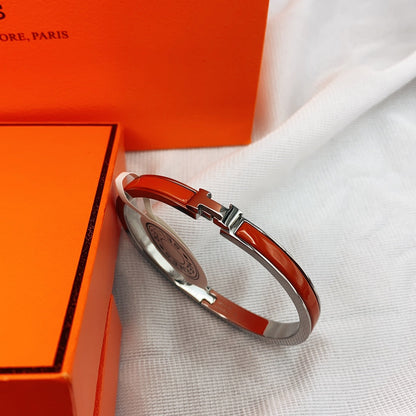 [Ornora Jewelry]CLASSIC HM CLIC RED 8MM ENAMEL BRACELET