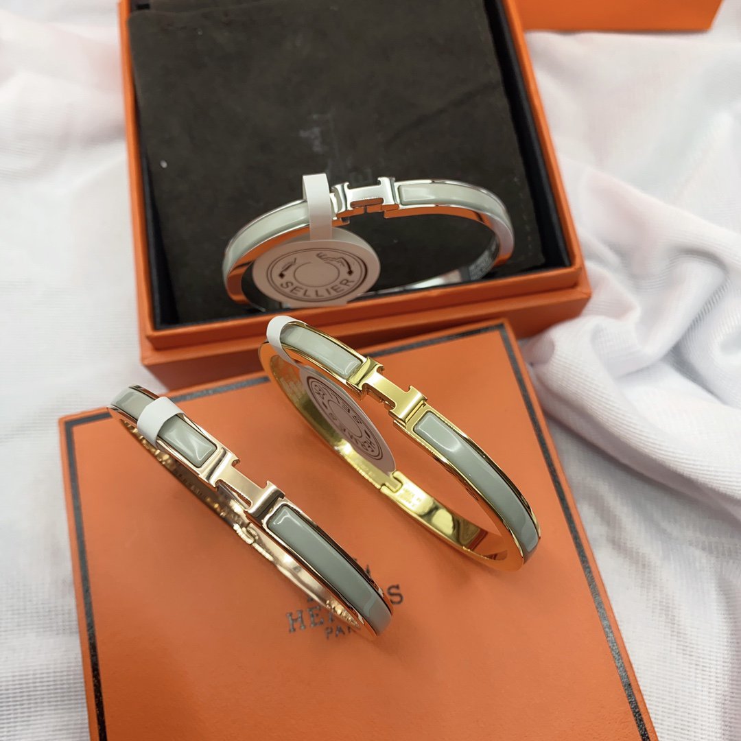 [Ornora Jewelry]CLASSIC HM CLIC GREEN 8MM ENAMEL BRACELET