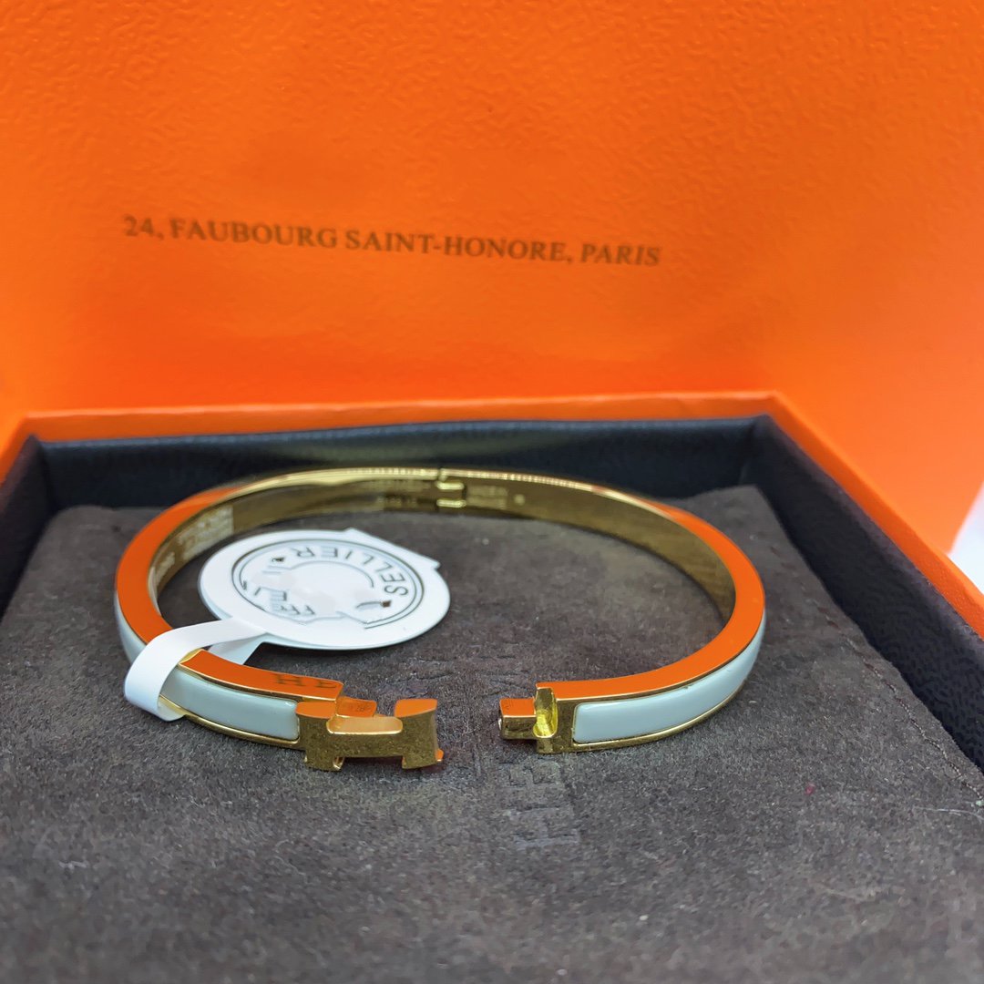 [Ornora Jewelry]CLASSIC HM CLIC GREEN 8MM ENAMEL BRACELET