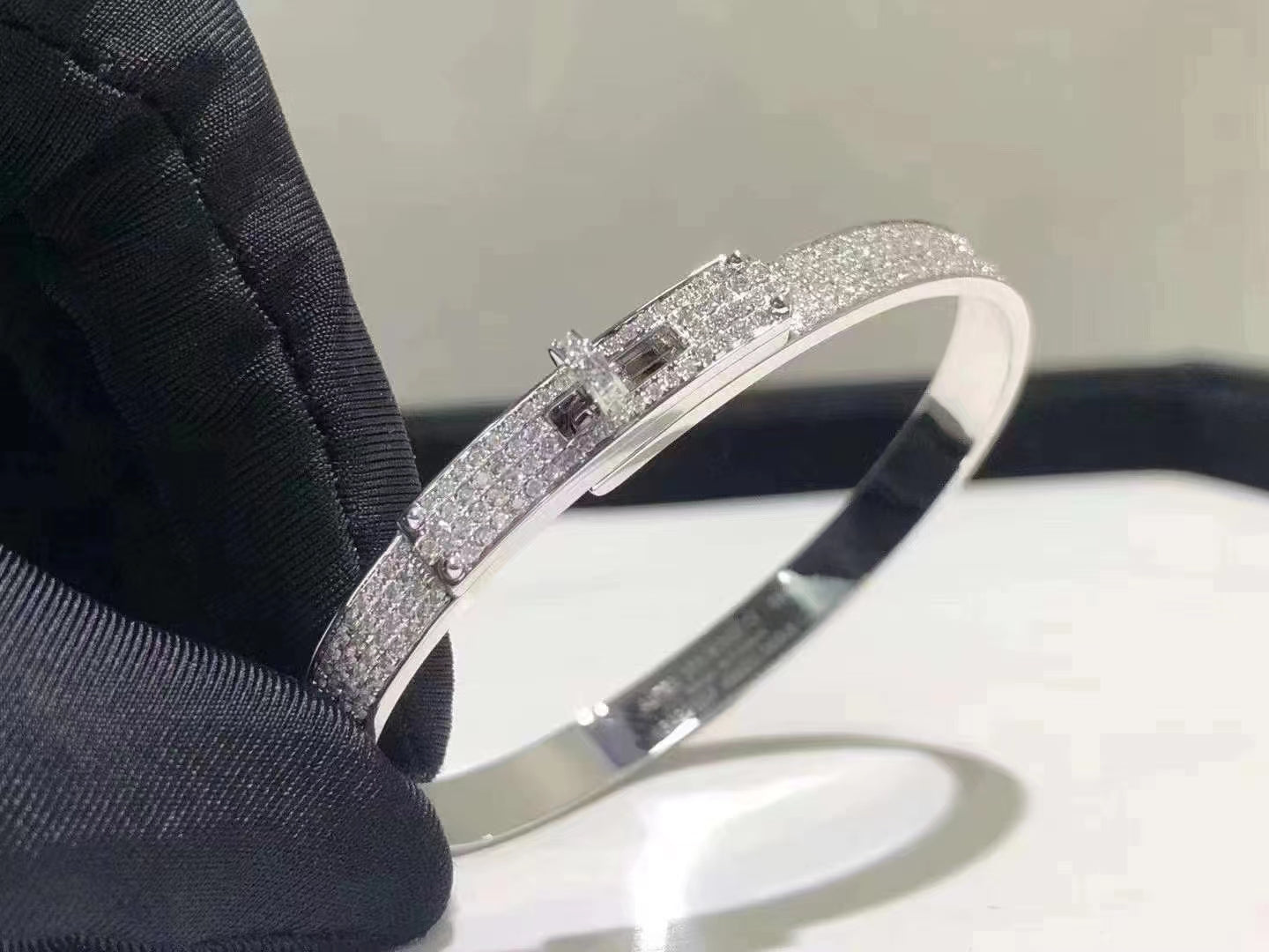 [Ornora Jewelry]HM KELLY BRACELET IN SILVER AND FULL PAVE DIAMOND