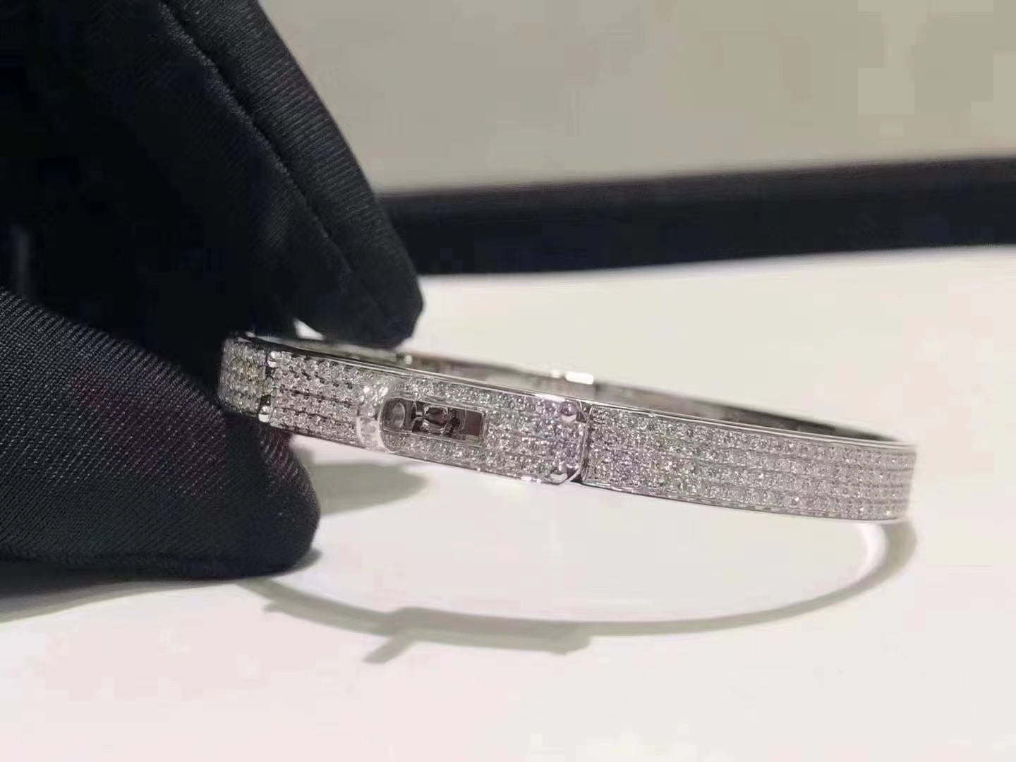 [Ornora Jewelry]HM KELLY BRACELET IN SILVER AND FULL PAVE DIAMOND