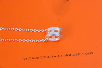 [Ornora Jewelry]HM NECKLACE H LETTER OVAL SERIES