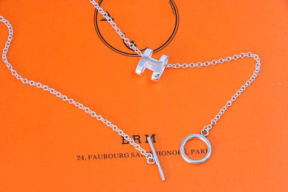 [Ornora Jewelry]HM NECKLACE H LETTER OVAL SERIES