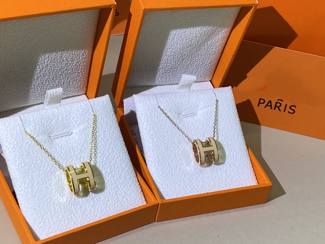 [Ornora Jewelry]HM CLIC YELLOW ENAMEL GOLD NECKLACE