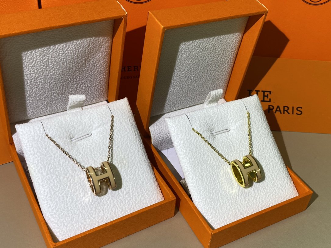 [Ornora Jewelry]HM CLIC YELLOW ENAMEL GOLD NECKLACE