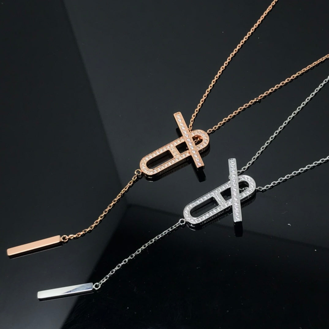 [Ornora Jewelry]HM NECKLACE PLATINUM ROSE GOLD DIAMOND