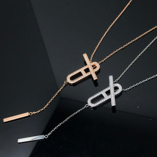 [Ornora Jewelry]HM NECKLACE PLATINUM ROSE GOLD DIAMOND