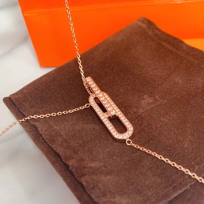 [Ornora Jewelry]HM NECKLACE PLATINUM ROSE GOLD DIAMOND