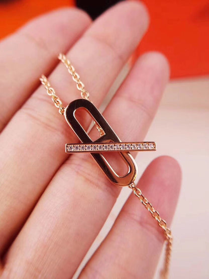 [Ornora Jewelry]HM NECKLACE PLATINUM ROSE GOLD DIAMOND