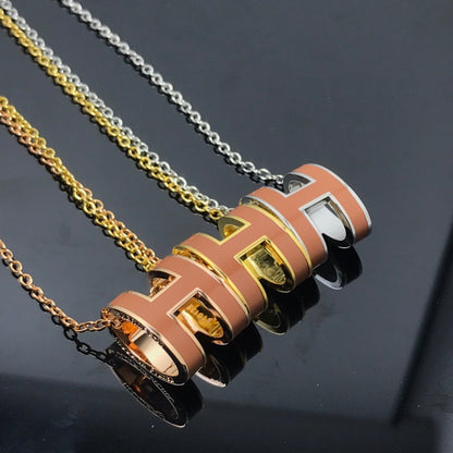 [Ornora Jewelry]H NECKLACE BROWN