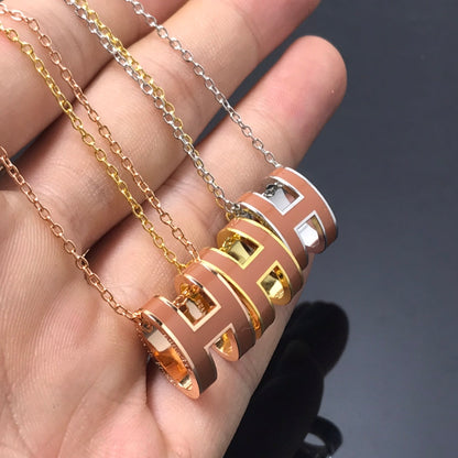 [Ornora Jewelry]H NECKLACE BROWN