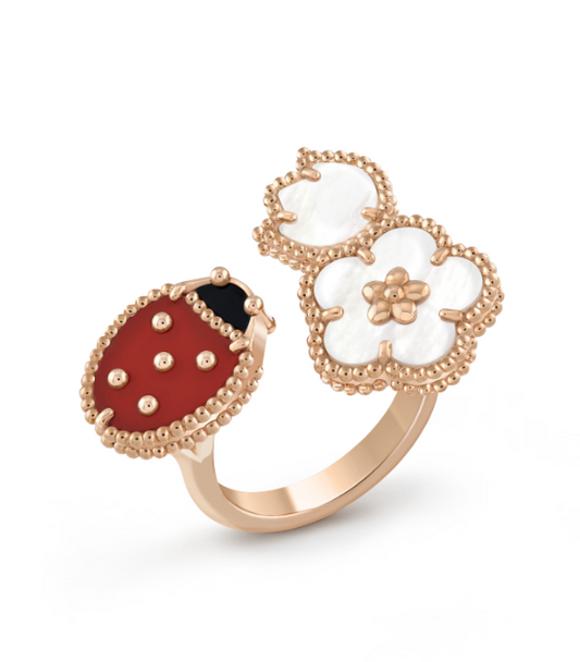 [Ornora Jewelry]LUCKY 3 MOTIF ROSE GOLD RING