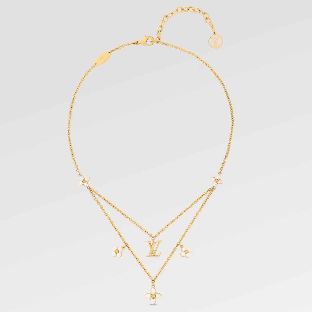 [Ornora Jewelry]FLOWERGRAM GOLD MOP DOUBLE ROW NECKLACE
