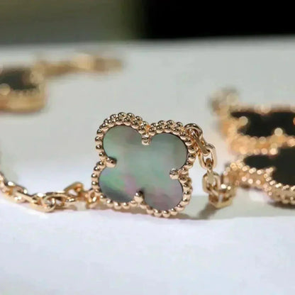 [Ornora Jewelry] CLOVER 5 MOTIF GRAY MOP BRACELET COLLECTION
