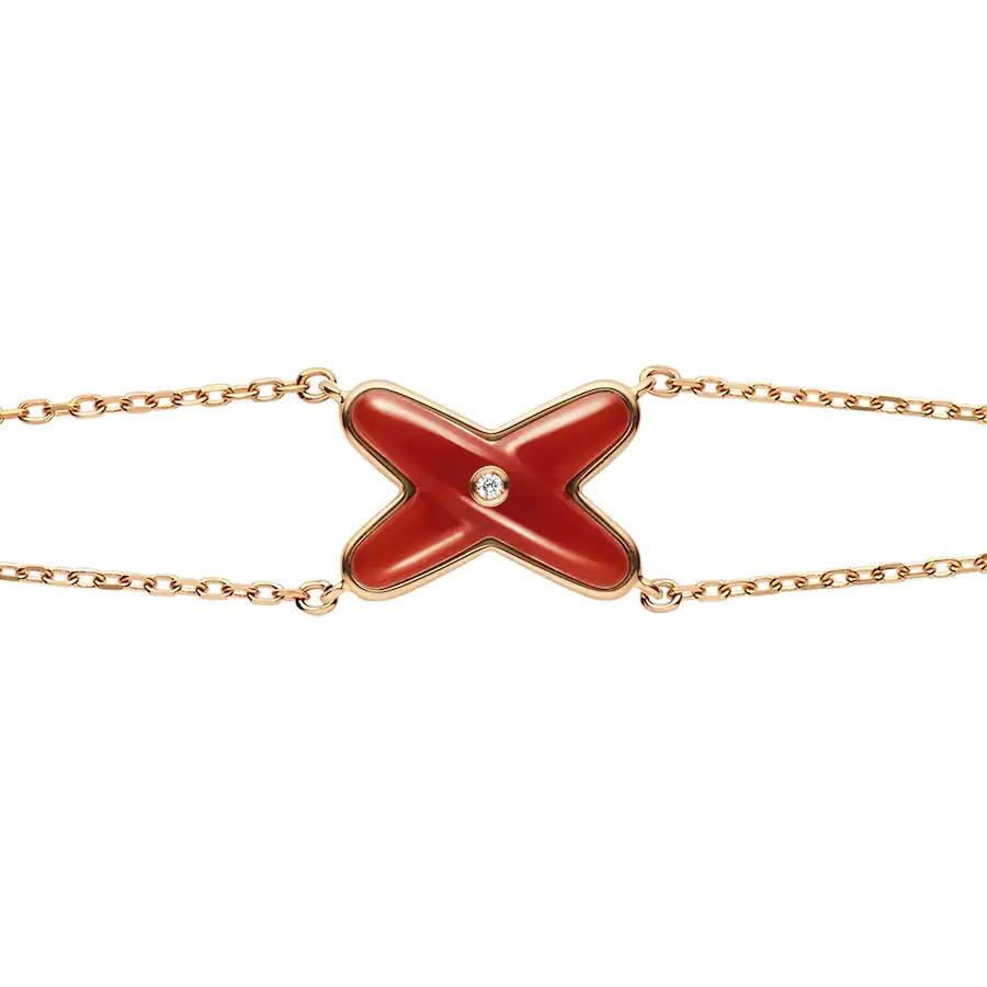 [Ornora Jewelry]JEUX BRACELET CARNELIAN PINK GOLD 1 DIAMOND