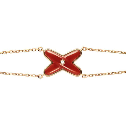 [Ornora Jewelry]JEUX BRACELET CARNELIAN PINK GOLD 1 DIAMOND